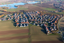 Vue d'oiseau de Quartier Hardtwald in Neupotz dans le département Rhénanie-Palatinat, Allemagne