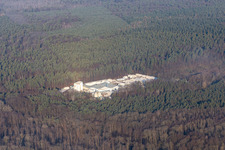 Vue aérienne de Briqueterie silico-calcaire de Schenking à le quartier Büchelberg in Wörth am Rhein dans le département Rhénanie-Palatinat, Allemagne