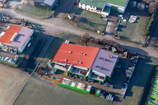 Vue aérienne de Niederlauterbach dans le département Bas Rhin, France