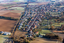 Quartier Schaidt in Wörth am Rhein dans le département Rhénanie-Palatinat, Allemagne d'en haut