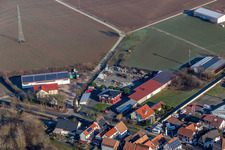 Vue aérienne de Maison du Château à Minfeld dans le département Rhénanie-Palatinat, Allemagne