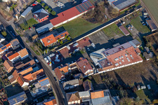 Vue aérienne de Concessionnaire automobile Frey à Minfeld dans le département Rhénanie-Palatinat, Allemagne