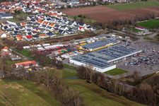 Vue oblique de Parc de la mode Röther à Rohrbach dans le département Rhénanie-Palatinat, Allemagne