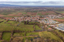 Vue aérienne de Rohrbach dans le département Rhénanie-Palatinat, Allemagne
