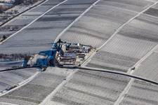 Vue aérienne de Hiver enneigé " Leinsweiler mètre à Leinsweiler dans le département Rhénanie-Palatinat, Allemagne