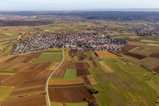 Vue aérienne de De l'ouest à le quartier Oberjesingen in Herrenberg dans le département Bade-Wurtemberg, Allemagne
