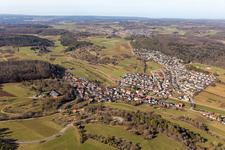 Vue aérienne de Vue sur le village à le quartier Dachtel in Aidlingen dans le département Bade-Wurtemberg, Allemagne