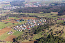 Vue aérienne de Quartier Lehenweiler in Aidlingen dans le département Bade-Wurtemberg, Allemagne