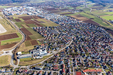 Vue aérienne de Quartier Malmsheim in Renningen dans le département Bade-Wurtemberg, Allemagne