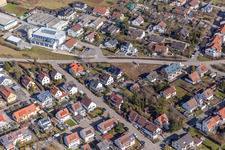 Perouser Straße avec Schneider Fensterbau GmbH à le quartier Malmsheim in Renningen dans le département Bade-Wurtemberg, Allemagne hors des airs