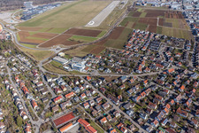 Perouser Straße avec Schneider Fensterbau GmbH à le quartier Malmsheim in Renningen dans le département Bade-Wurtemberg, Allemagne vue d'en haut