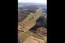 Vue aérienne de Vallée de Würm à le quartier Lehenweiler in Aidlingen dans le département Bade-Wurtemberg, Allemagne