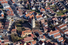 Vue oblique de Gärtringen dans le département Bade-Wurtemberg, Allemagne