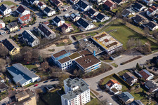 Vue aérienne de École et manoir Peter Rosegger à Gärtringen dans le département Bade-Wurtemberg, Allemagne