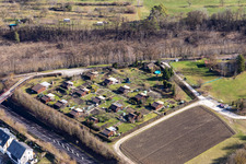 Vue aérienne de Colonie de jardins familiaux à Nufringen dans le département Bade-Wurtemberg, Allemagne