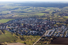 Vue aérienne de De l'est à le quartier Affstätt in Herrenberg dans le département Bade-Wurtemberg, Allemagne