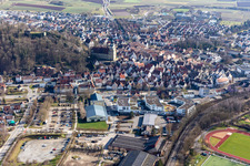 Vue aérienne de Du nord-ouest à Herrenberg dans le département Bade-Wurtemberg, Allemagne