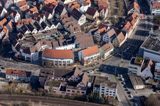 Vue aérienne de Caisse d'épargne du district de Böblingen à Herrenberg dans le département Bade-Wurtemberg, Allemagne