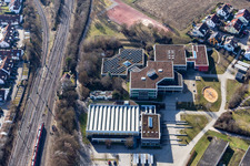 Vue aérienne de Gymnase Andreae, Markweghalle à Herrenberg dans le département Bade-Wurtemberg, Allemagne