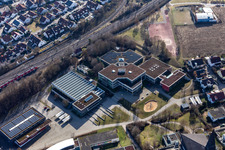Vue aérienne de Gymnase Andreae à Herrenberg dans le département Bade-Wurtemberg, Allemagne
