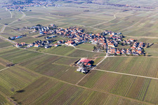 Vue aérienne de Flemlingen dans le département Rhénanie-Palatinat, Allemagne
