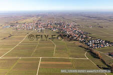 Photographie aérienne de Edesheim dans le département Rhénanie-Palatinat, Allemagne