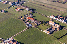Vue aérienne de Klosterstr. à Edenkoben dans le département Rhénanie-Palatinat, Allemagne