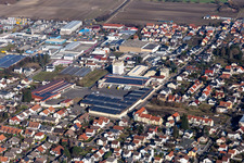 Vue aérienne de Willi Sinn Fruchtgrosshandel GmbH Marché de gros et centre de vente en gros à Maxdorf dans le département Rhénanie-Palatinat, Allemagne