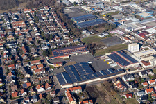 Vue aérienne de Willi Sinn Fruchtgrosshandel GmbH Marché de gros et centre de vente en gros à Maxdorf dans le département Rhénanie-Palatinat, Allemagne