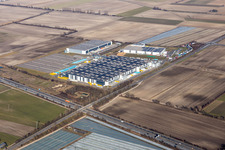 Vue aérienne de Complexe immobilier et terrain du centre logistique d'Amazon Logistik Frankenthal GmbH à le quartier Eppstein in Frankenthal dans le département Rhénanie-Palatinat, Allemagne