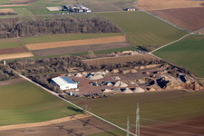 Vue aérienne de Centre de recyclage à Plankstadt dans le département Bade-Wurtemberg, Allemagne