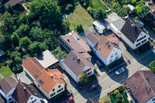 Vue aérienne de Notre maison et notre jardin sur Waldstr à Kandel dans le département Rhénanie-Palatinat, Allemagne