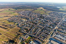 Photographie aérienne de Quartier Kirrlach in Waghäusel dans le département Bade-Wurtemberg, Allemagne