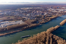 Germersheim dans le département Rhénanie-Palatinat, Allemagne hors des airs