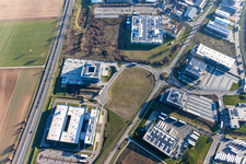 Enregistrement par drone de Zone industrielle Nord à Rülzheim dans le département Rhénanie-Palatinat, Allemagne