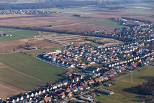 Zone de chantier K2 à Kandel dans le département Rhénanie-Palatinat, Allemagne d'en haut