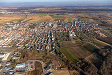 Vue oblique de Kandel dans le département Rhénanie-Palatinat, Allemagne