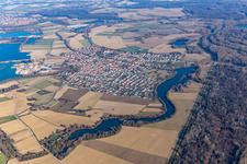 Leimersheim dans le département Rhénanie-Palatinat, Allemagne d'en haut
