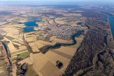 Leimersheim dans le département Rhénanie-Palatinat, Allemagne hors des airs