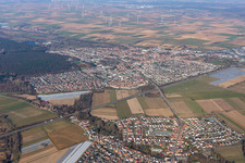 Photographie aérienne de Rülzheim dans le département Rhénanie-Palatinat, Allemagne