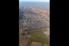 Vue oblique de Rülzheim dans le département Rhénanie-Palatinat, Allemagne