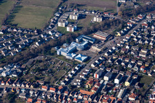 Vue aérienne de Centre scolaire PAMINA à le quartier Herxheim in Herxheim bei Landau dans le département Rhénanie-Palatinat, Allemagne