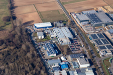 Vue aérienne de Eberspächer Catem GmbH. Disciple de Klimm à le quartier Herxheim in Herxheim bei Landau dans le département Rhénanie-Palatinat, Allemagne
