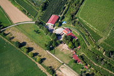 Vue aérienne de Ranch à le quartier Herxheim in Herxheim bei Landau dans le département Rhénanie-Palatinat, Allemagne