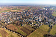 Vue d'oiseau de Quartier Herxheim in Herxheim bei Landau dans le département Rhénanie-Palatinat, Allemagne