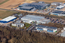 Vue aérienne de Eberspächer Catem GmbH. Disciple de Klimm à le quartier Herxheim in Herxheim bei Landau dans le département Rhénanie-Palatinat, Allemagne
