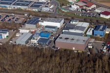 Vue aérienne de Parc industriel Ouest II (Palatinat) à le quartier Herxheim in Herxheim bei Landau dans le département Rhénanie-Palatinat, Allemagne
