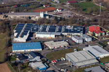Vue aérienne de Zone commerciale et implantation d'entreprise à l'est avec RELINEEUROPE AG à Rohrbach dans le département Rhénanie-Palatinat, Allemagne