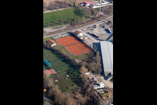 Vue aérienne de Club de tennis et de sports canins à Rohrbach dans le département Rhénanie-Palatinat, Allemagne