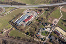 Photographie aérienne de Systèmes de refroidissement de la centrale géothermique à Insheim dans le département Rhénanie-Palatinat, Allemagne